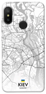 Чехол на Xiaomi Mi A2 Lite / Xiaomi Redmi 6 Pro Kiev white map фото 1 из 1