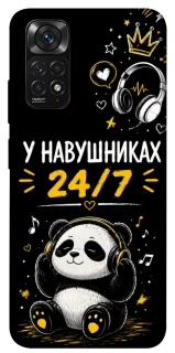 Чохол на Xiaomi Redmi Note 11 (Global) / Note 11S У навушниках 24/7 фото 1 з 1