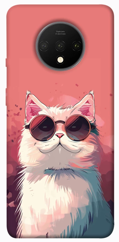 Чохол на OnePlus 7T Сat with glasses фото 1 з 1