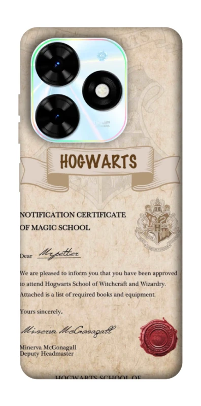 Чехол на TECNO Spark Go 2024 The Hogwarts acceptance letter фото 1 из 1