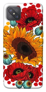 Чохол на Oppo A92s Соняшники та маки фото 1 з 1