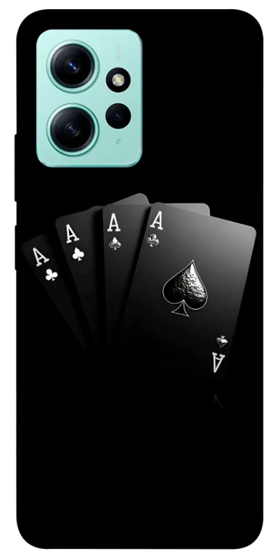 Чохол на Xiaomi Redmi Note 12 4G Black Cards фото 1 з 1