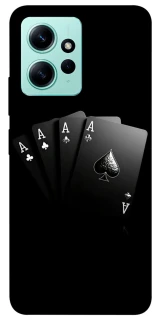 Чохол на Xiaomi Redmi Note 12 4G Black Cards фото 1 з 1