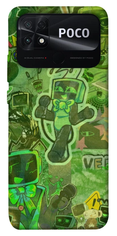 Чехол на Xiaomi Poco C40 Dandysworld tv green theme фото 1 из 1
