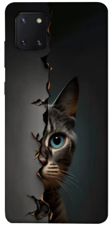Чехол на Samsung Galaxy Note 10 Lite (A81) Кот-подглядыватель v2 фото 1 из 1