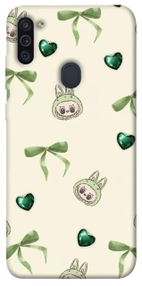 Чехол на Samsung Galaxy M11 Labubu Green Heart фото 1 из 1