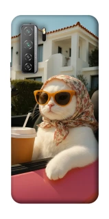 Чехол на Huawei Nova 7 SE Stylish Cat Cruise фото 1 Чехол на Huawei Nova 7 SE Stylish Cat Cruise фото 1 из 1