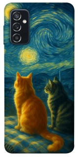 Чехол на Samsung Galaxy M52 Cats under the stars фото 1 из 1