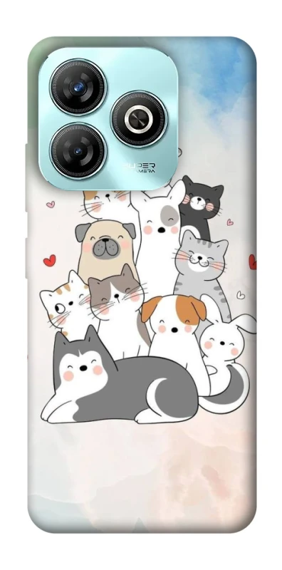 Чехол на ZTE Blade A75 4G Funny Pets ver.2 фото 1 из 1
