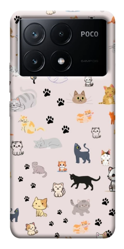Чохол на Xiaomi Poco X6 Cat style ver.1 фото 1 з 1