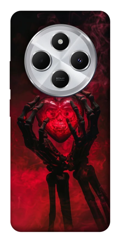 Чохол на Xiaomi Redmi 14C / Poco C75 Heart in the hands of a skeleton фото 1 з 1
