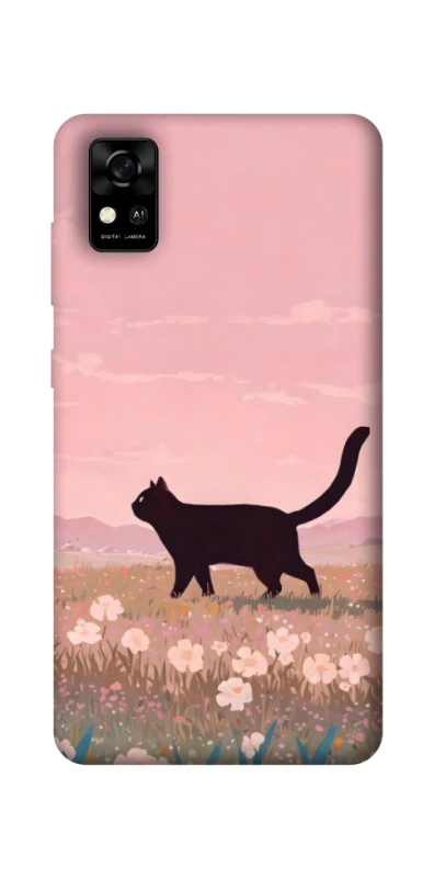 Чехол на ZTE Blade A31 cat on a field фото 1 из 1