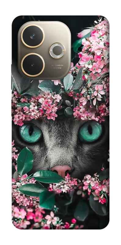 Чохол на Oppo A5 Pro 4G Кіт в квітах фото 1 з 1