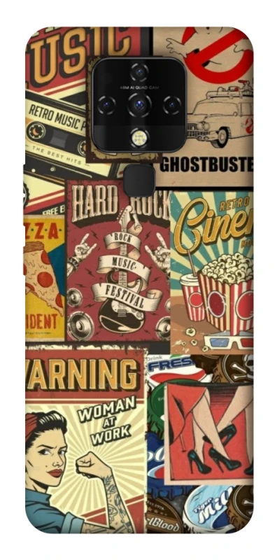 Чохол на TECNO Camon 16 SE Retro collage ver.2 фото 1 з 1