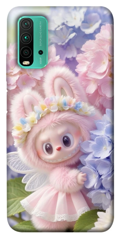 Чохол на Xiaomi Redmi Note 9 4G / Redmi 9 Power Labubu & Flowers ver.1 фото 1 з 1
