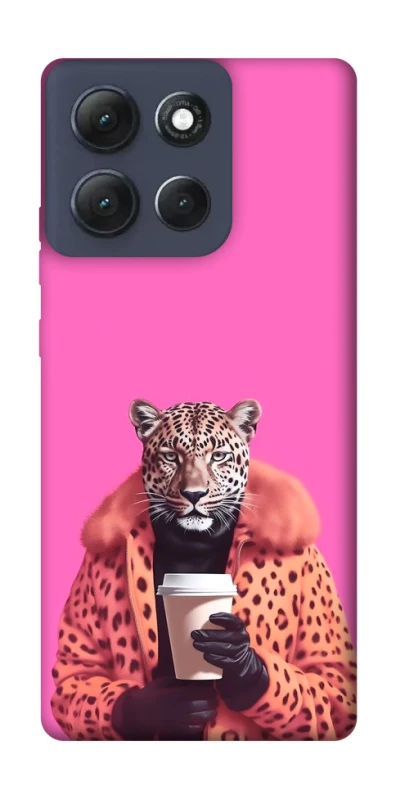 Чохол на Motorola Moto G86 Power Леопард з кавою фото 1 з 1