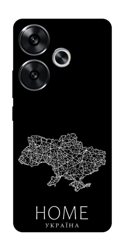 Чохол на Xiaomi Poco F6 Ukraine black map фото 1 з 1