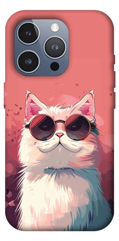 Чехол на Apple iPhone 16 Pro Max Сat with glasses фото 1 из 1
