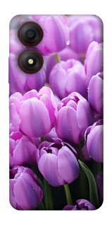 Чехол на ZTE Blade A34 4G Фиолетовые тюльпаны фото 1 из 1