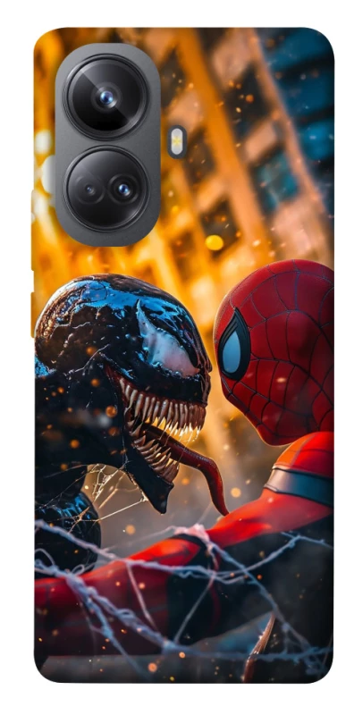 Чехол на Realme 10 Pro+ Venom vs Spiderman фото 1 из 1