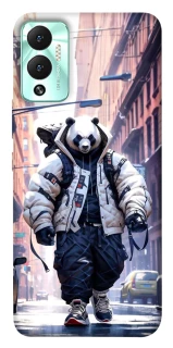 Чехол на Infinix Hot 12 Play Панда курьер фото 1 из 1