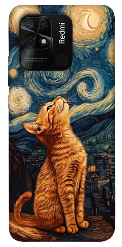 Чехол на Xiaomi Redmi 10C van gogh cat фото 1 из 1