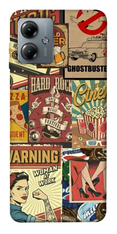 Чохол на Motorola Moto G14 Retro collage ver.2 фото 1 з 1