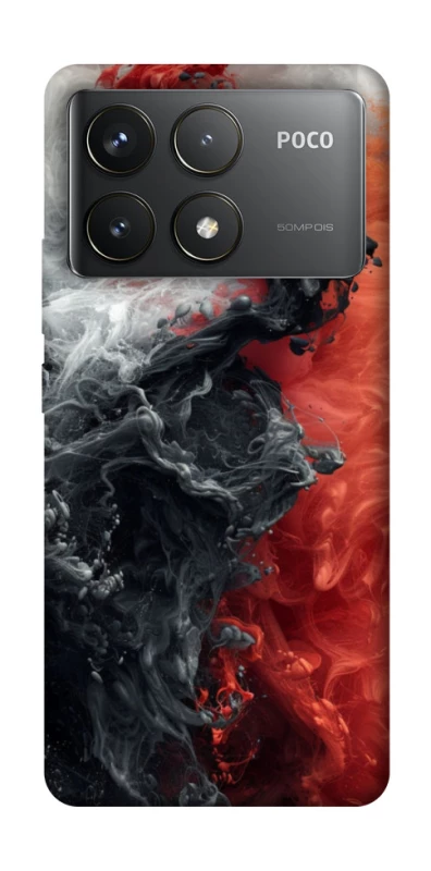 Чохол на Xiaomi Poco F6 Pro Black and Red фото 1 з 1