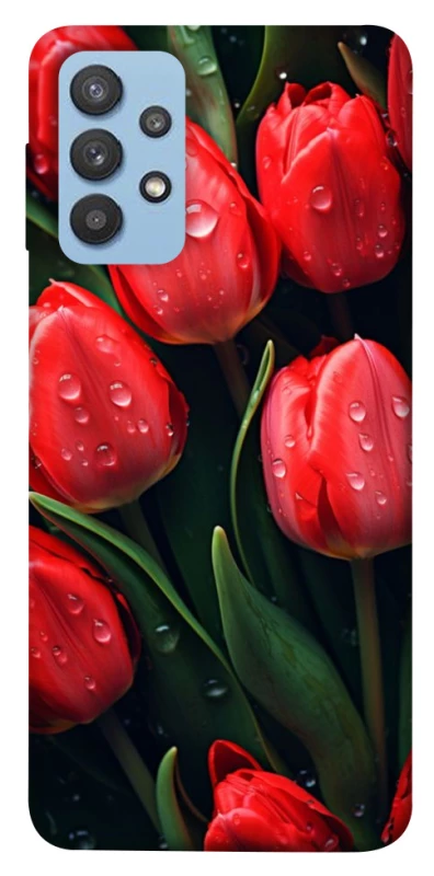 Чохол на Samsung Galaxy M32 Червоні тюльпани фото 1 з 1
