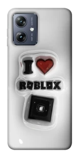 Чохол на Motorola Moto G54 I love Roblox фото 1 Чохол на Motorola Moto G54 I love Roblox фото 1 з 1