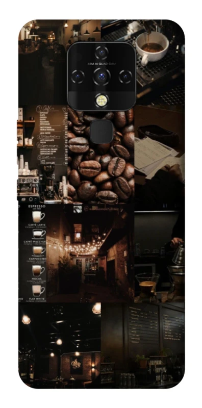 Чехол на TECNO Camon 16 SE Coffee collage ver.1 фото 1 из 1