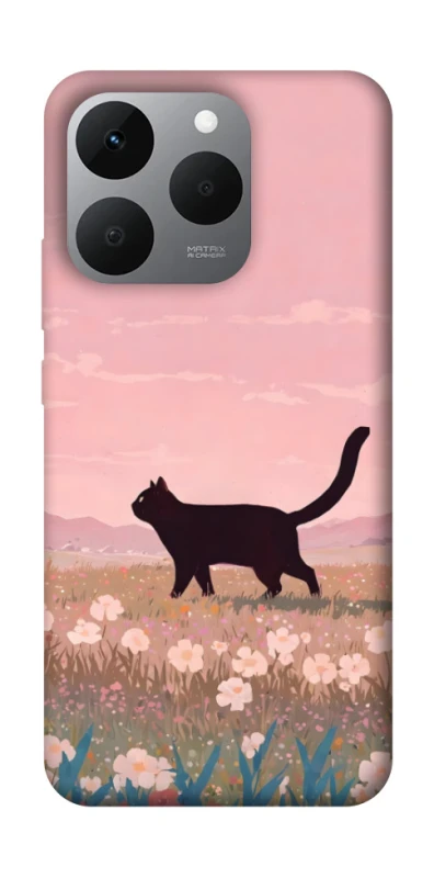 Чохол на Realme 15T cat on a field фото 1 з 1