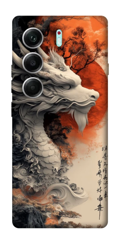 Чехол на Tecno Camon 40 Pro white dragon фото 1 из 1