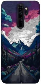 Чехол на Xiaomi Redmi Note 8 Pro Нарисованные горы фото 1 из 1