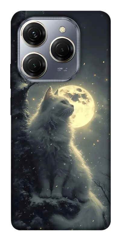 Чехол на TECNO Spark 20 Pro Кот под луной фото 1 из 1