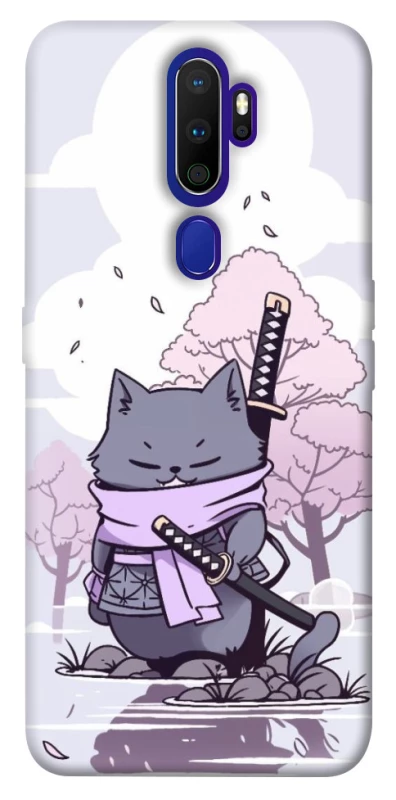 Чехол на Oppo A5 (2020) / Oppo A9 (2020) Samurai cat фото 1 из 1