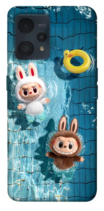Чохол на Realme 9 4G / 9 Pro+ Labubu in the pool фото 1 з 1