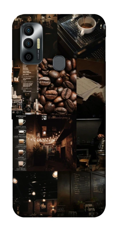 Чехол на TECNO Spark 7 Coffee collage ver.1 фото 1 из 1