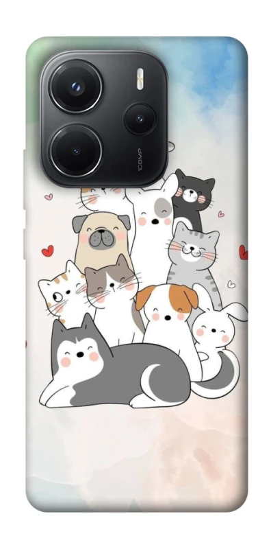 Чохол на Xiaomi Redmi Note 14 4G (Int. version) Funny Pets ver.2 фото 1 з 1