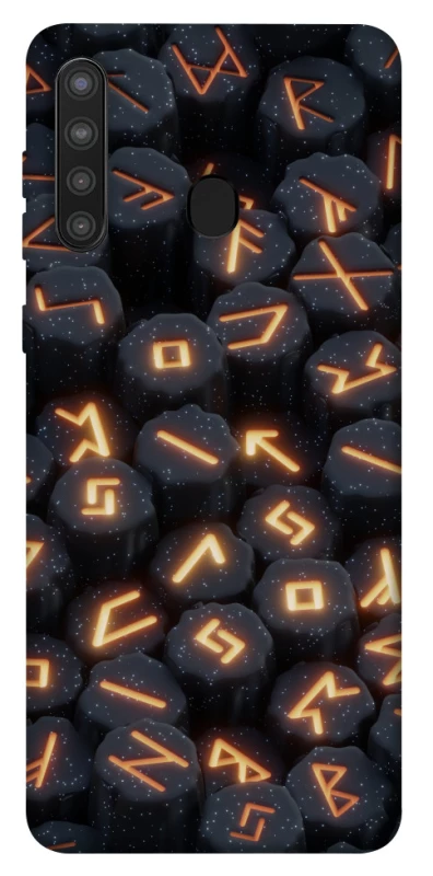 Чехол на Samsung Galaxy A21 Огненые руны фото 1 из 1