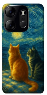 Чехол на Tecno Spark Go 2023 Cats under the stars фото 1 из 1