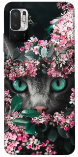 Чохол на Xiaomi Poco M3 Pro 4G / 5G Кіт в квітах фото 1 з 1