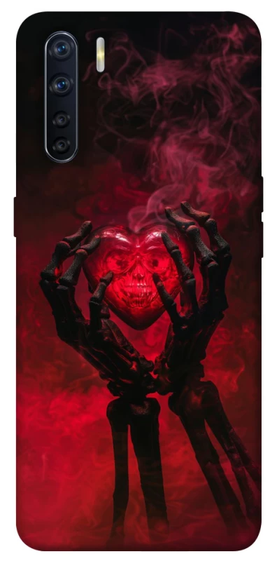 Чохол на Oppo A91 Heart in the hands of a skeleton фото 1 з 1