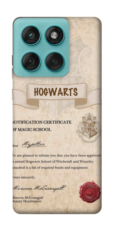 Чехол на Motorola Edge 60 Fusion The Hogwarts acceptance letter фото 1 из 1