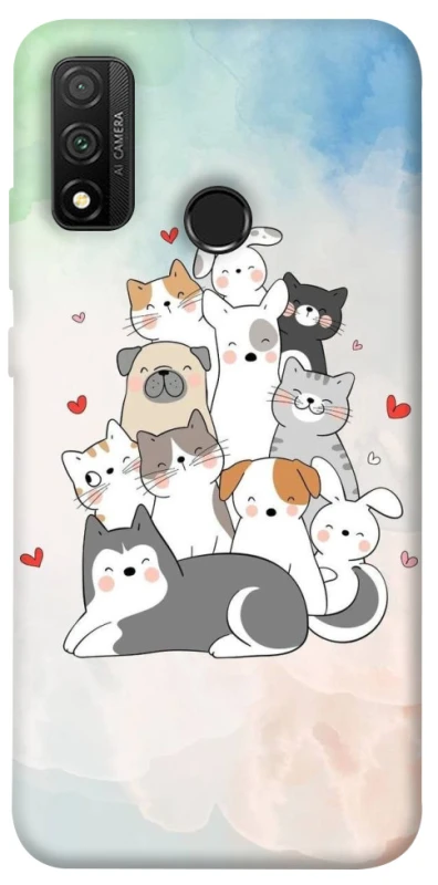 Чохол на Huawei P Smart (2020) Funny Pets ver.2 фото 1 з 1