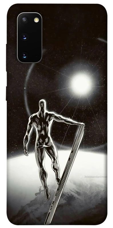 Чехол на Samsung Galaxy S20 Серебряный сёрфер фото 1 из 1