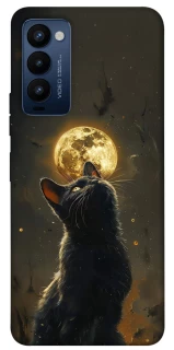 Чохол на TECNO Camon 18 Кіт під місяцем v2 фото 1 з 1