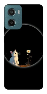Чехол на Motorola Moto G06 Cat and flower фото 1 из 1