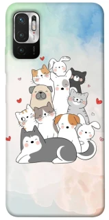 Чехол на Xiaomi Redmi Note 10 5G Funny Pets ver.2 фото 1 из 1
