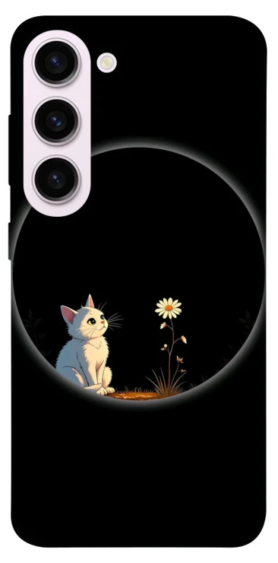 Чохол на Samsung Galaxy S23+ Cat and flower фото 1 з 1